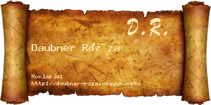 Daubner Róza névjegykártya